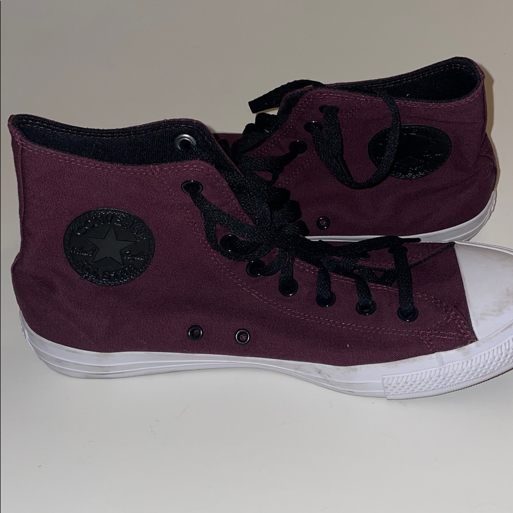 Burgundy Converse High-Top Sneakers size 11 very good condition